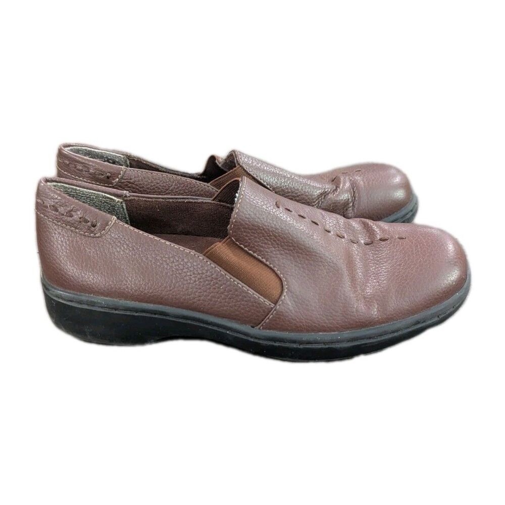 SBICCA Of California Brown Leather ‎ Comfort Women's Size 7.5 M Slip On Shoes
